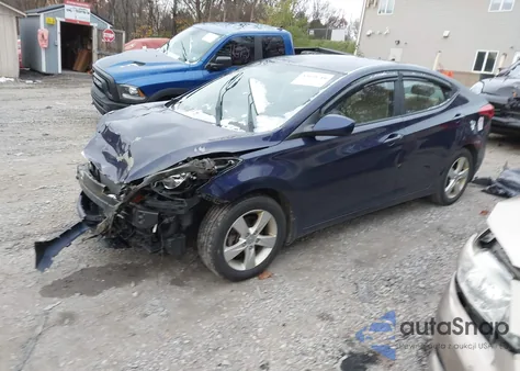 2013 Hyundai Elantra Gls/Limited из США, поврежденный, VIN 5NPDH4AE6DH163501